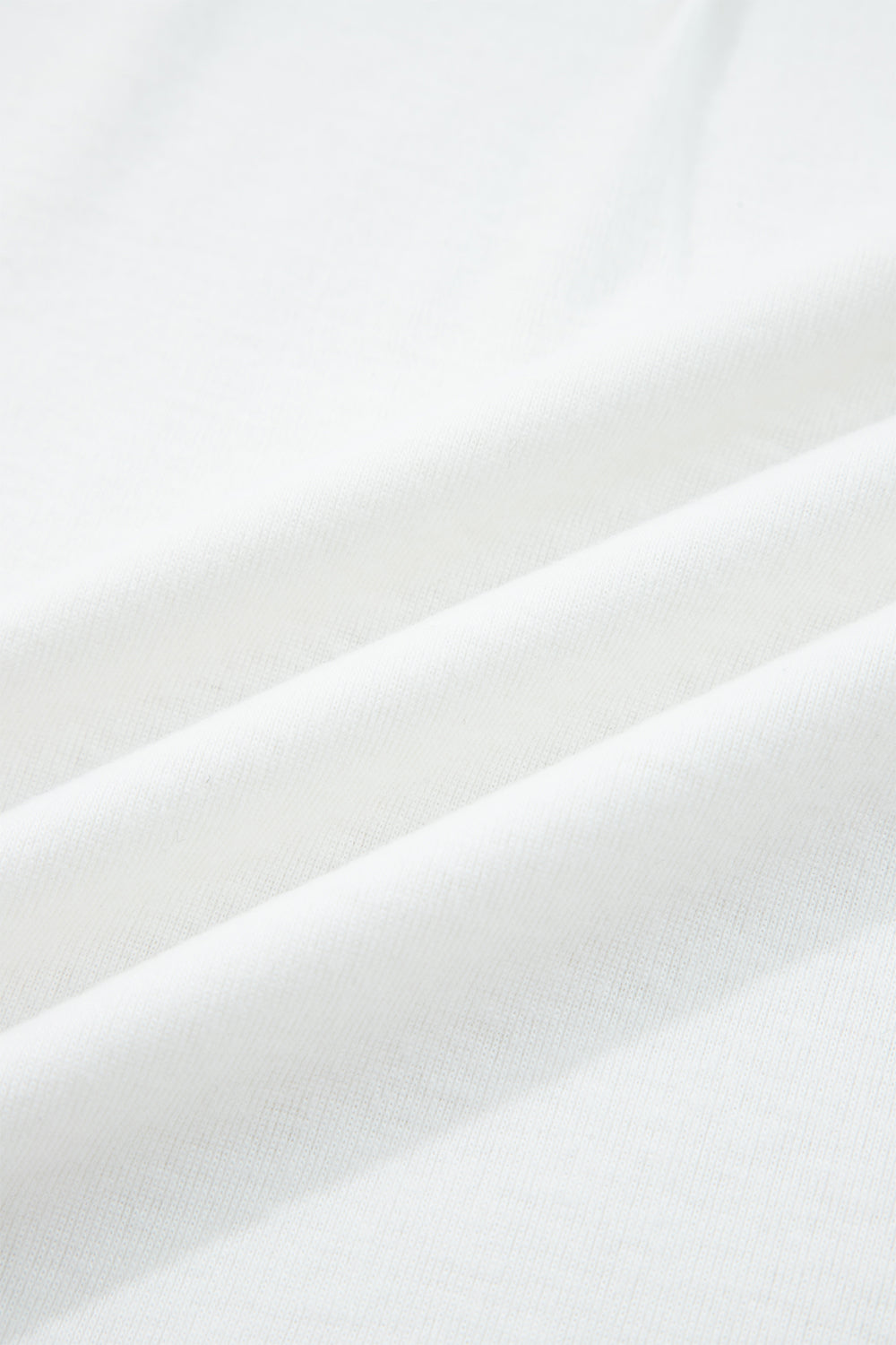 White Solid Color Seam Detail Raglan Long Sleeve Top