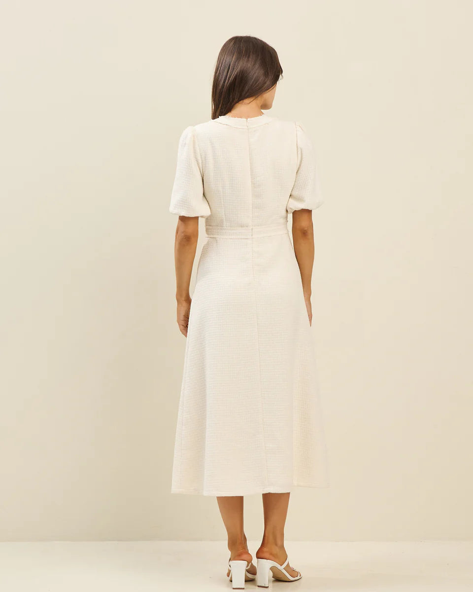 Ivory Tweed Dress