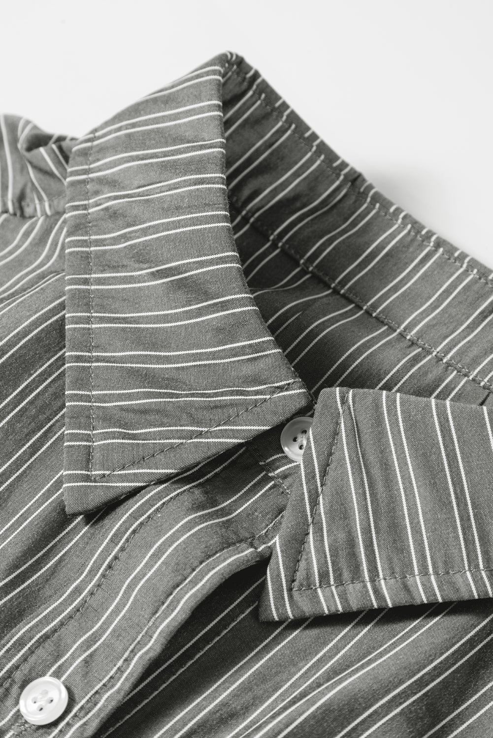 Black Stripe Button Up Oversized Casual Shirt