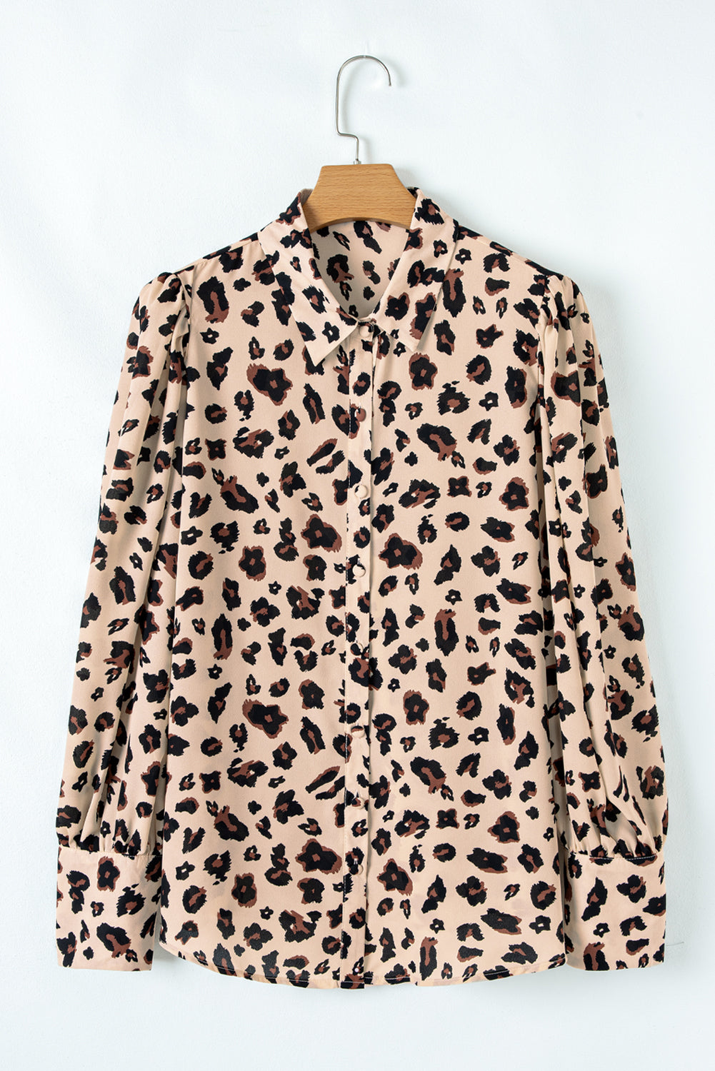 Leopard Flora Print Plus Size Shirt