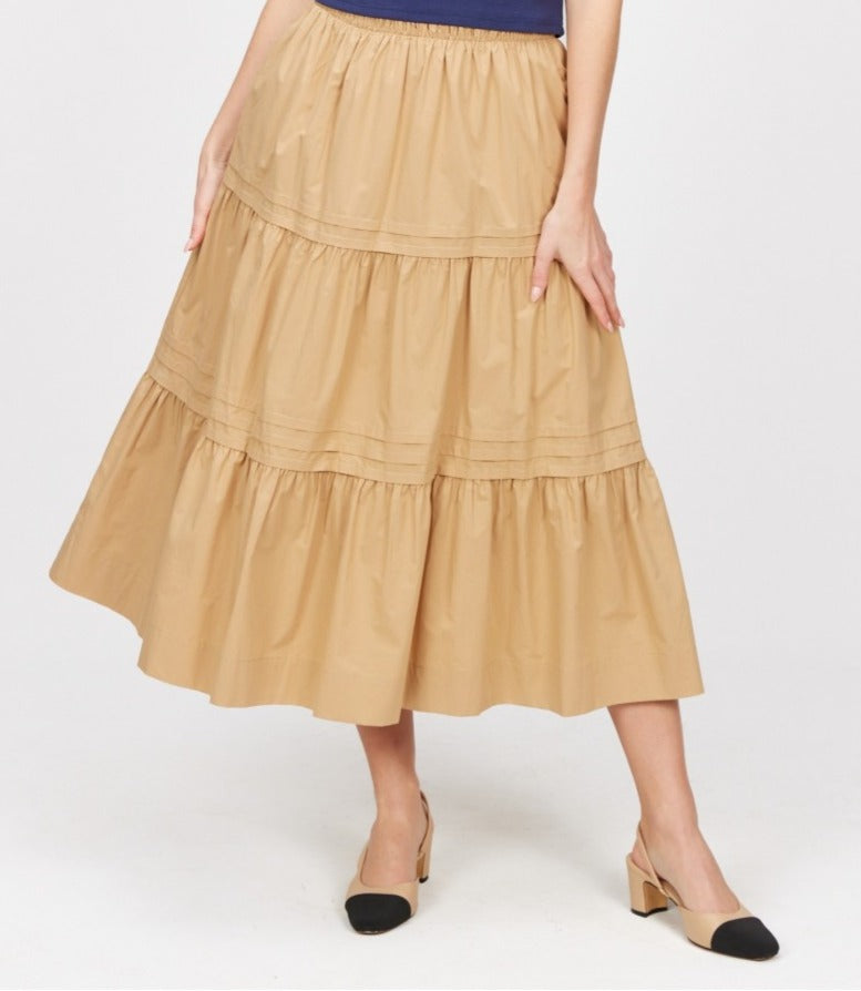 Poplin Midi Skirt