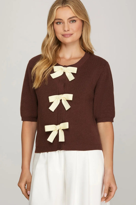 Chestnut Bow Sweater