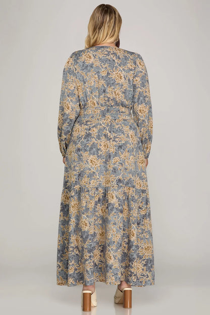 Blue Floral She and Sky