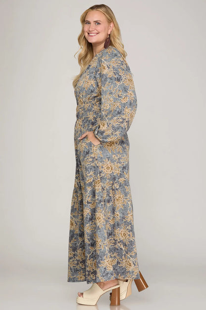 Blue Floral She and Sky