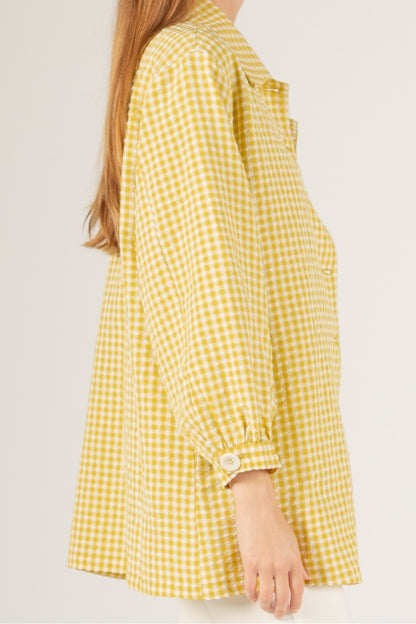 Oversized Gingham Seersucker Jacket
