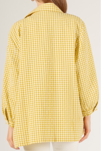 Oversized Gingham Seersucker Jacket