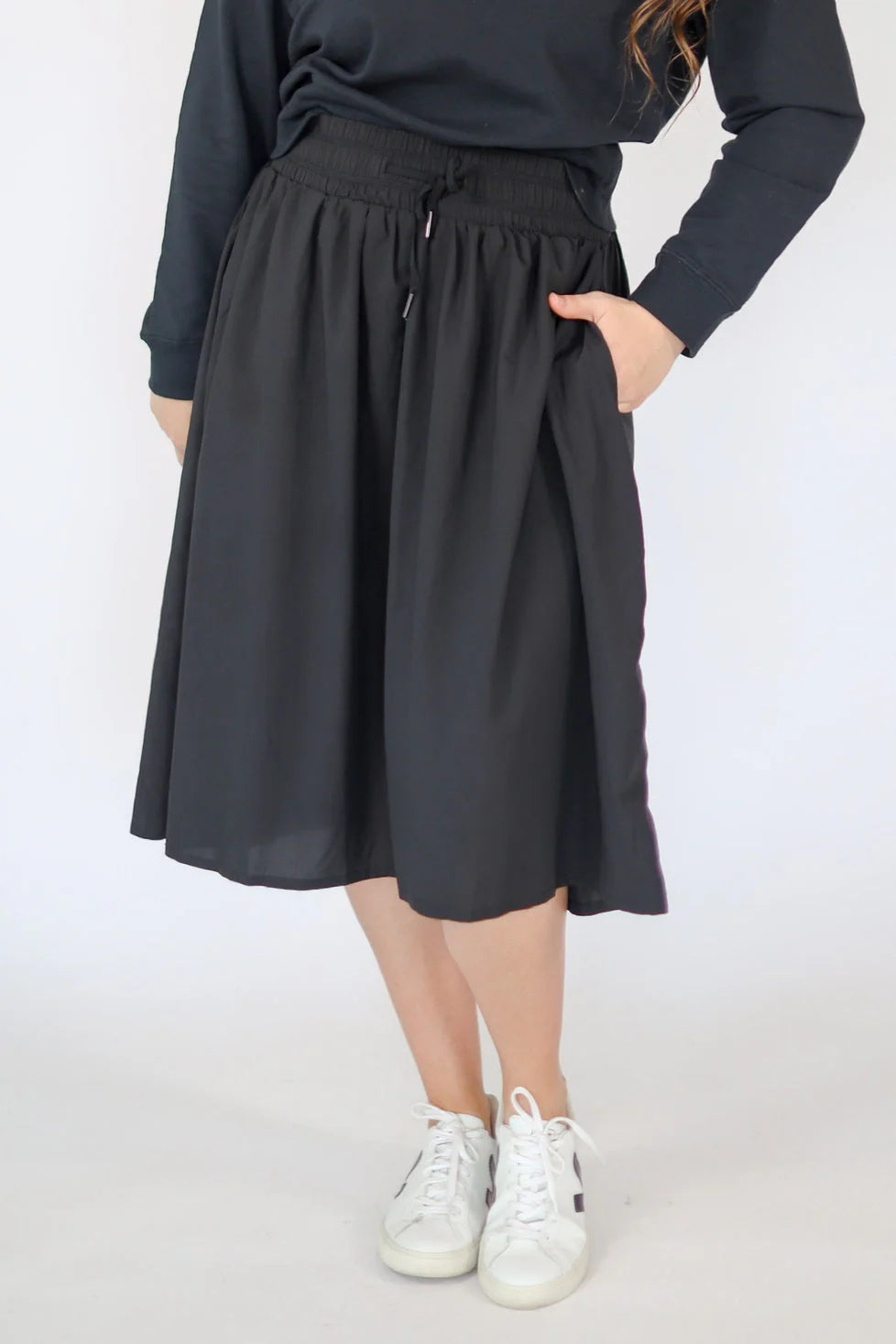 Snoga Drawstring Tech High Rise Skirt