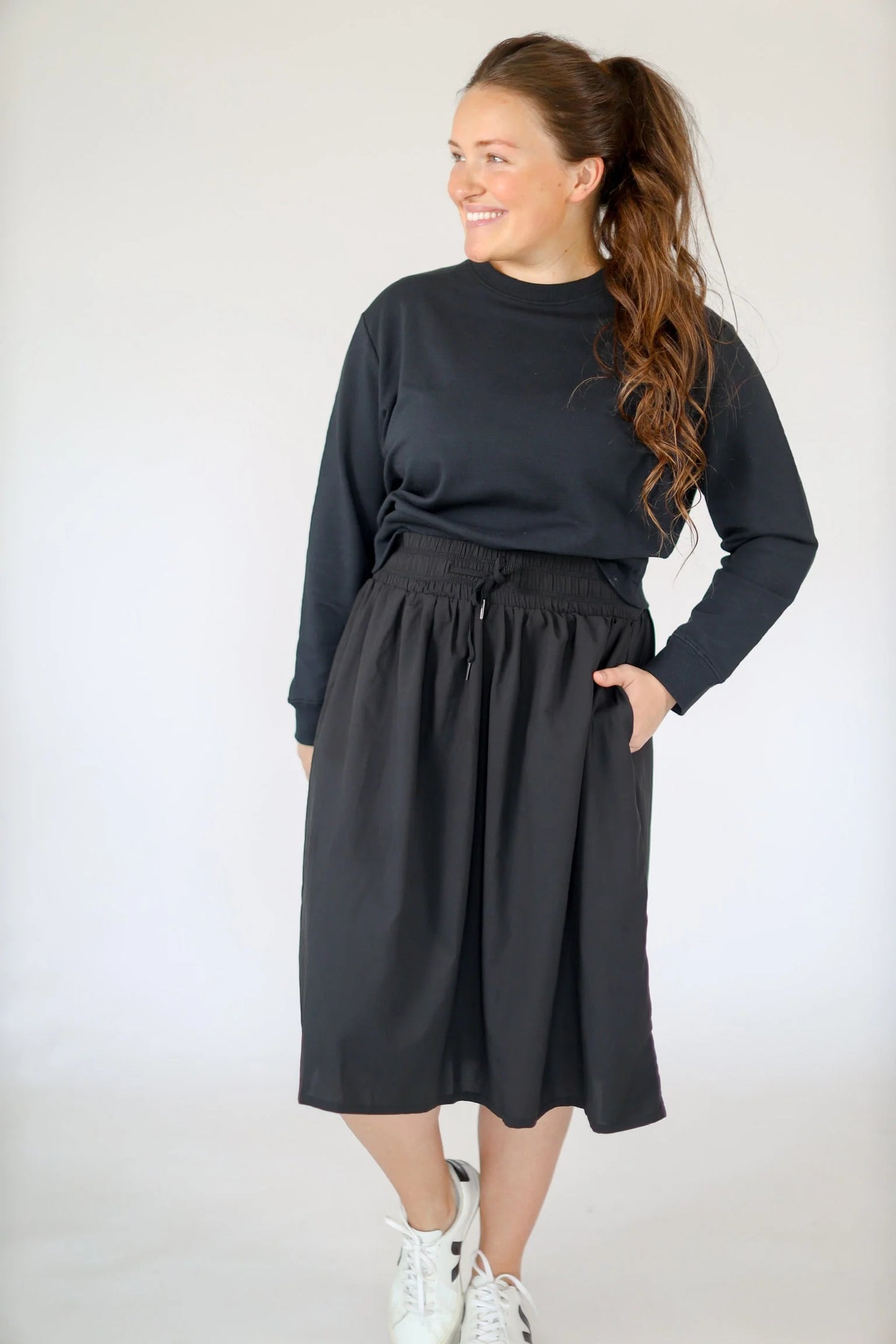 Snoga Drawstring Tech High Rise Skirt