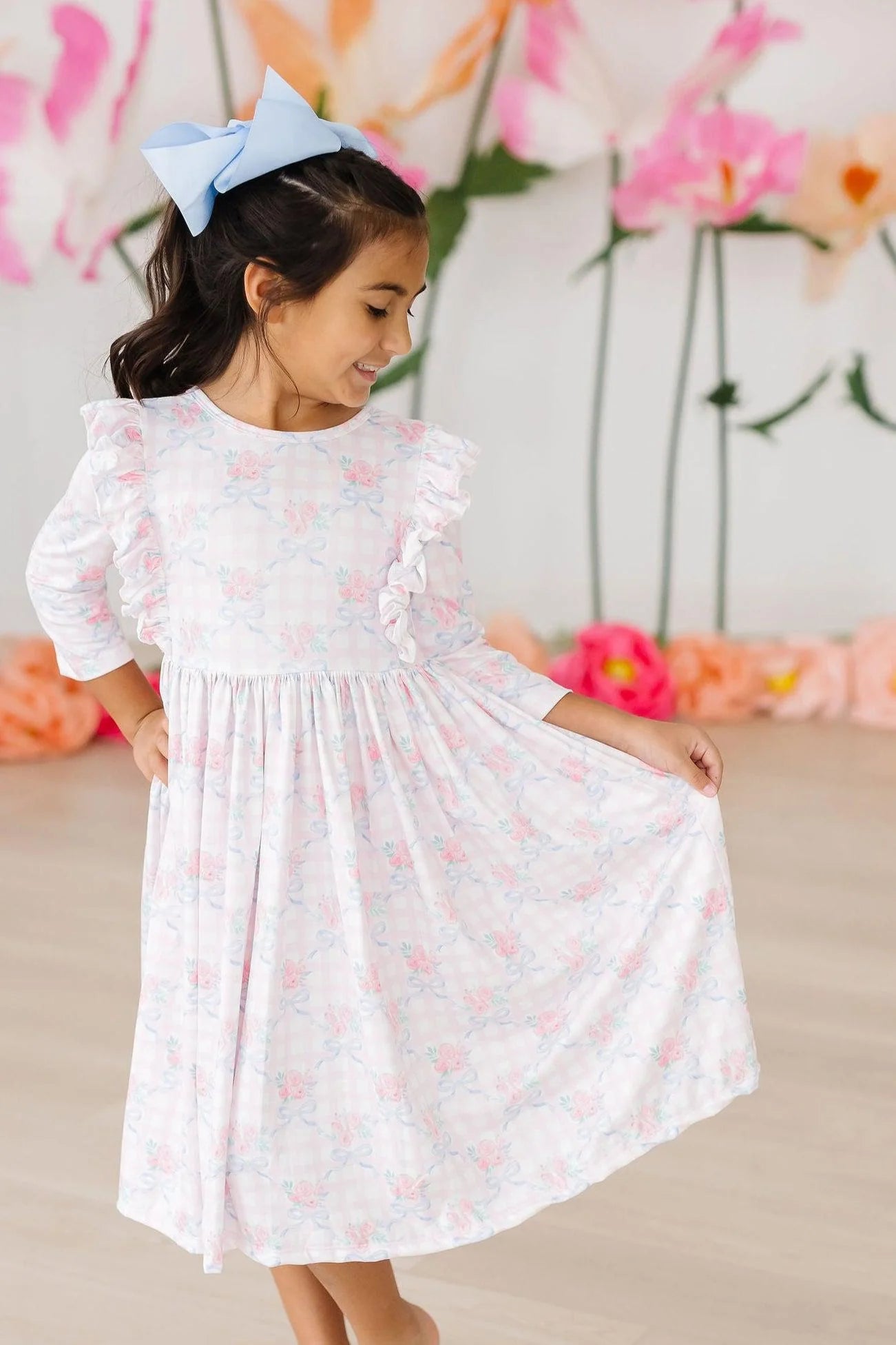 Ribbons and Roses Ruffle Dress