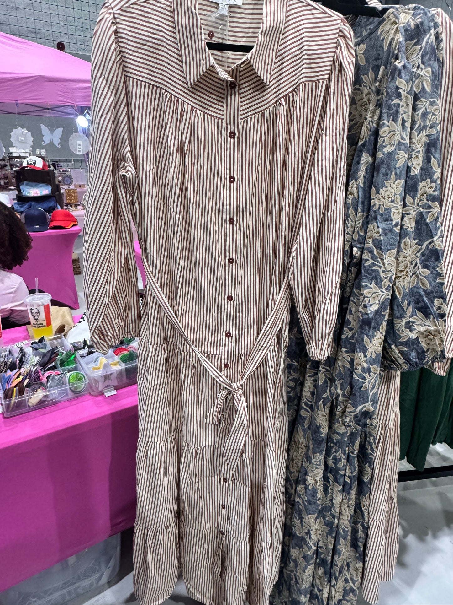 Cinnamon Striped Dress