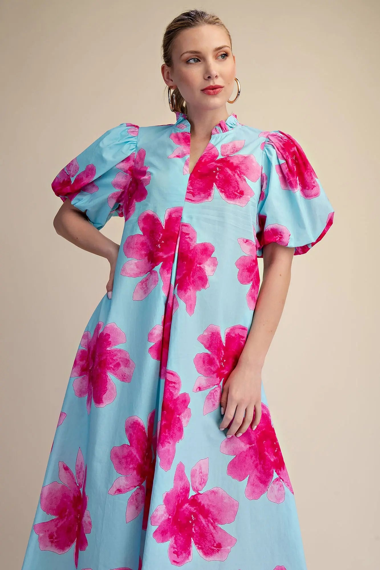 Flower Garden puff sleeve dress