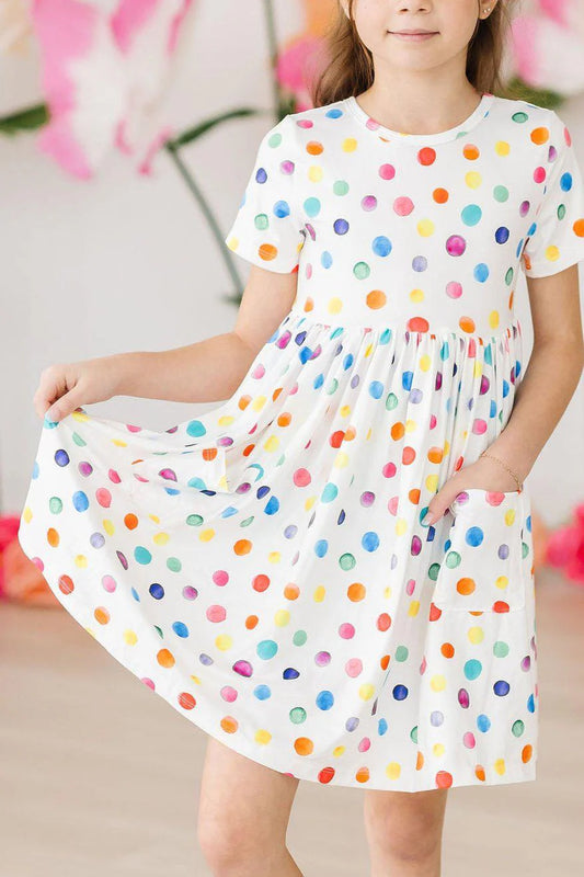 Colorful Dots Mila and Rose Twirl Dress
