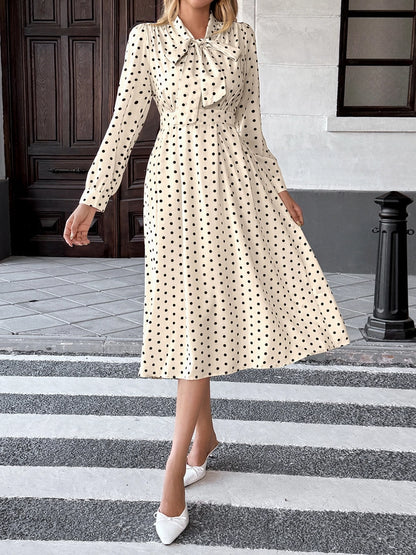 The Dot - Ivory and Black Polka Dot Dress