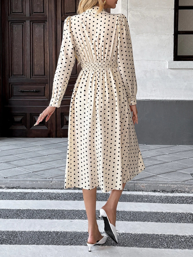The Dot - Ivory and Black Polka Dot Dress