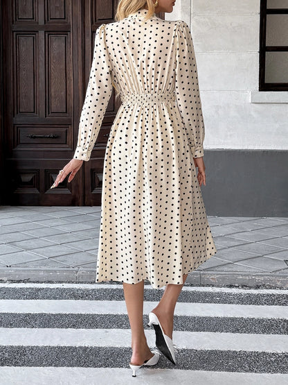 The Dot - Ivory and Black Polka Dot Dress