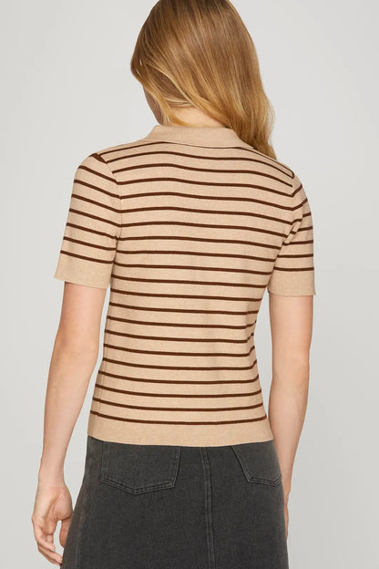 Short Sleeve Button Down Cardigan