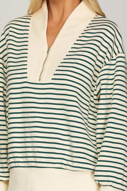 Long Sleeve Striped Cardigan