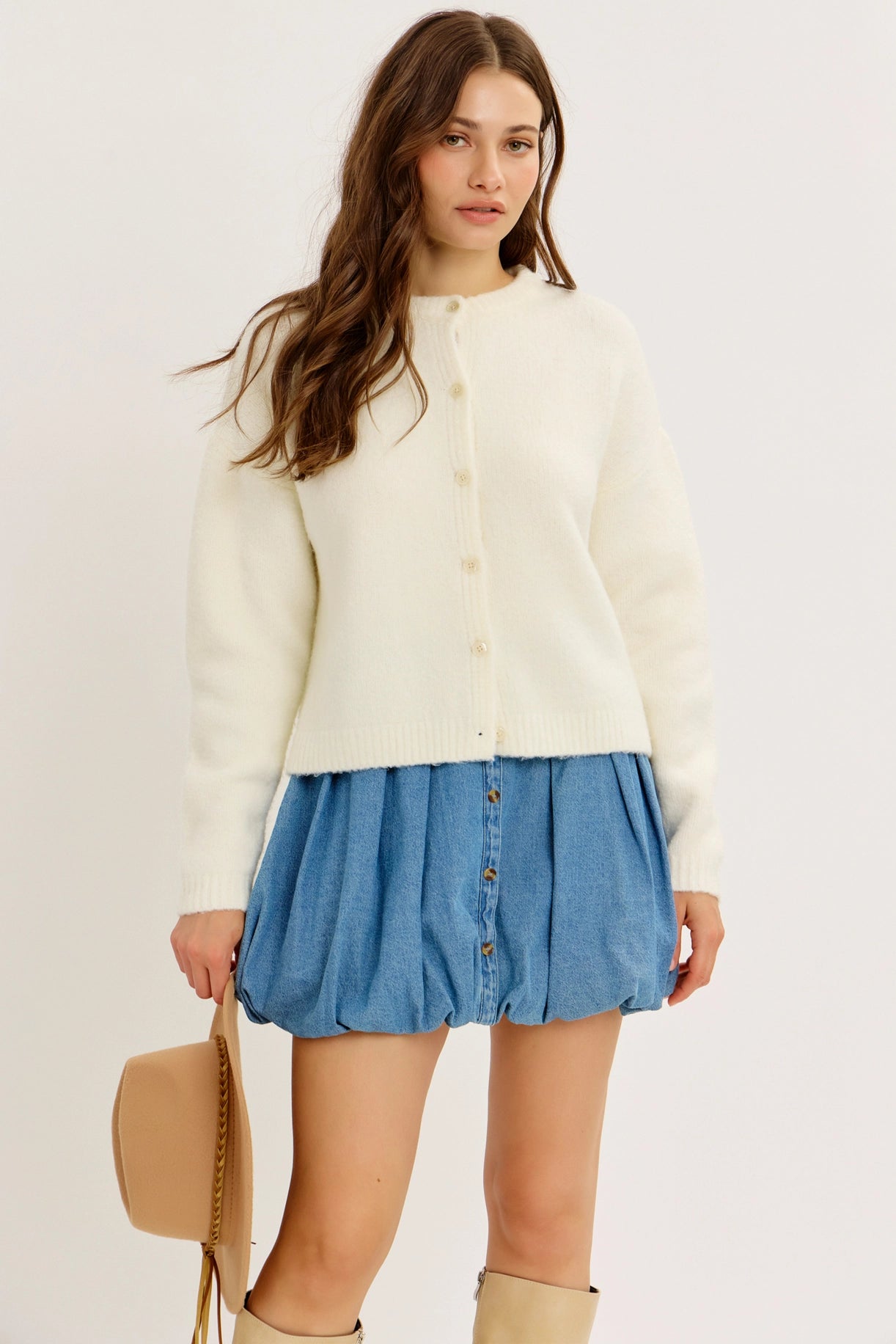 Oversized Cream Cardigan