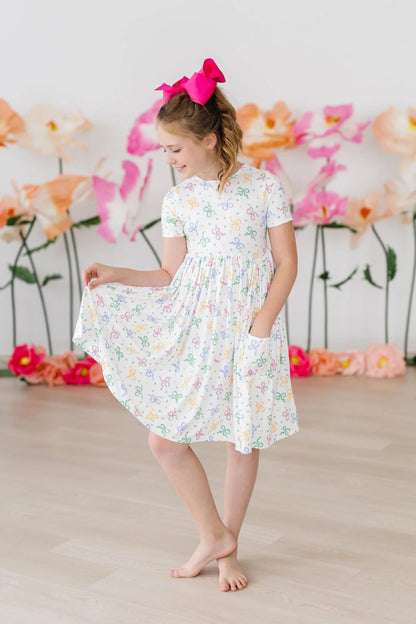 Tied in Love Mila and Rose Short Sleeve Twirl Dress