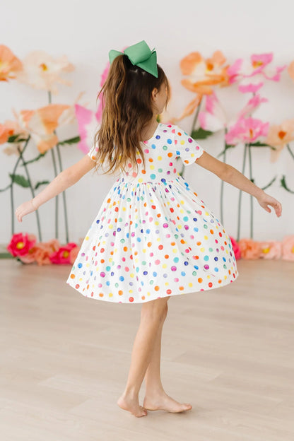 Colorful Dots Mila and Rose Twirl Dress